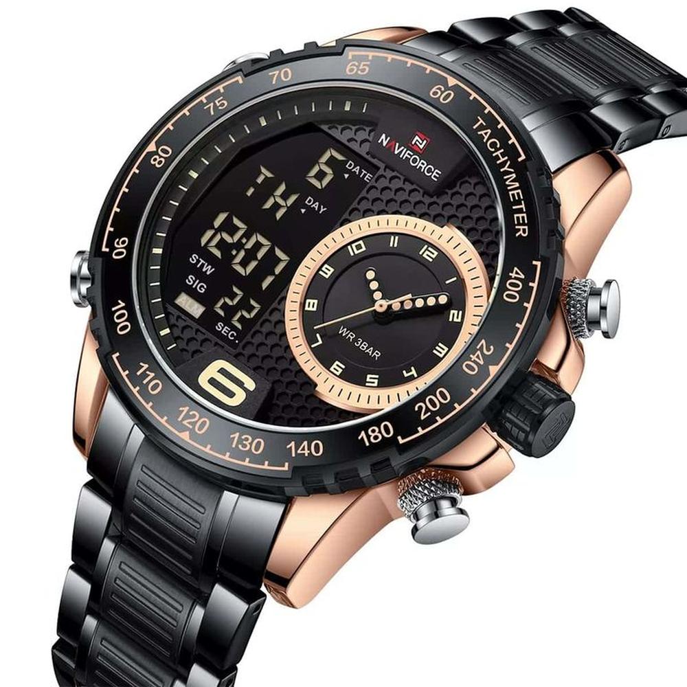 RELOJ NAVIFORCE 9199S ORO ROSA NEGRO