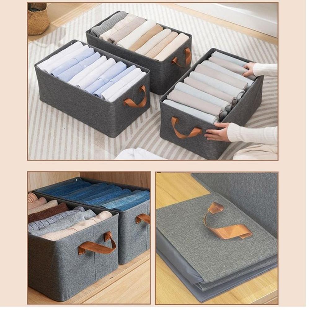 Pack 3 Cestas Organizadora Almacenamiento de Ropa de Gran Capacidad