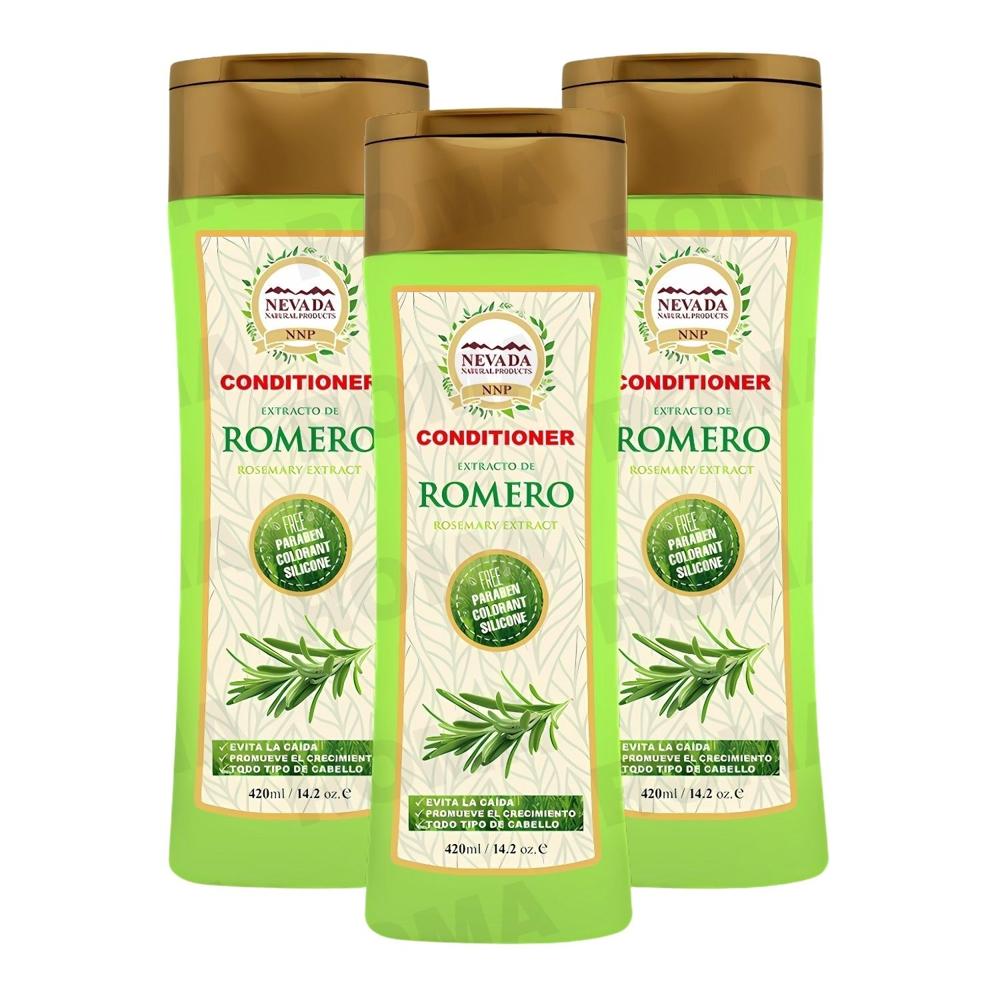 PACK 3 ACONDICIONADOR DE EXTRACTO DE ROMERO 420ML NEVADA