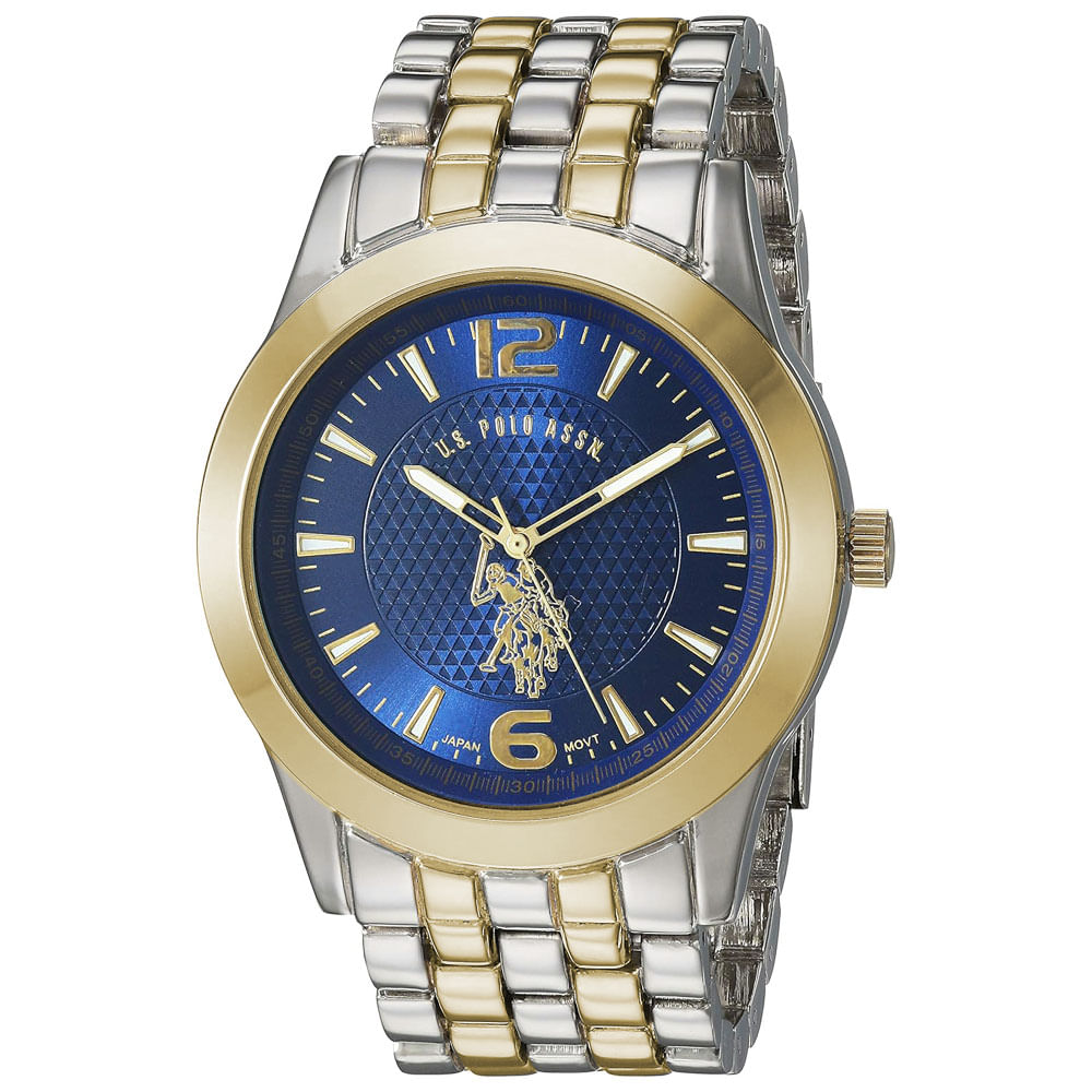 Reloj US Polo Assn USC80466 Plateado Dorado Dial Azul