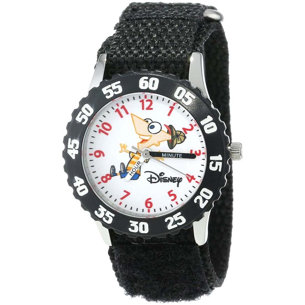 Reloj Infantil Disney Phineas Cuarzo Analógico Acero Negro W000156