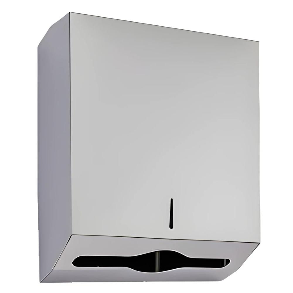 Dispensador XL de Papel Toalla Interfoliado de Acero Inoxidable