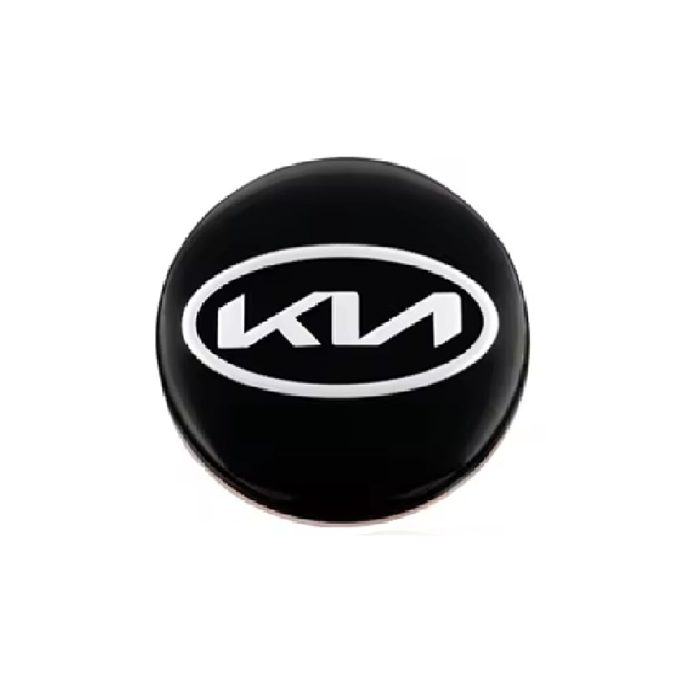 Tapa Central compatible con Aro New Kia 58mm (juego 4 Unidades) New Negro