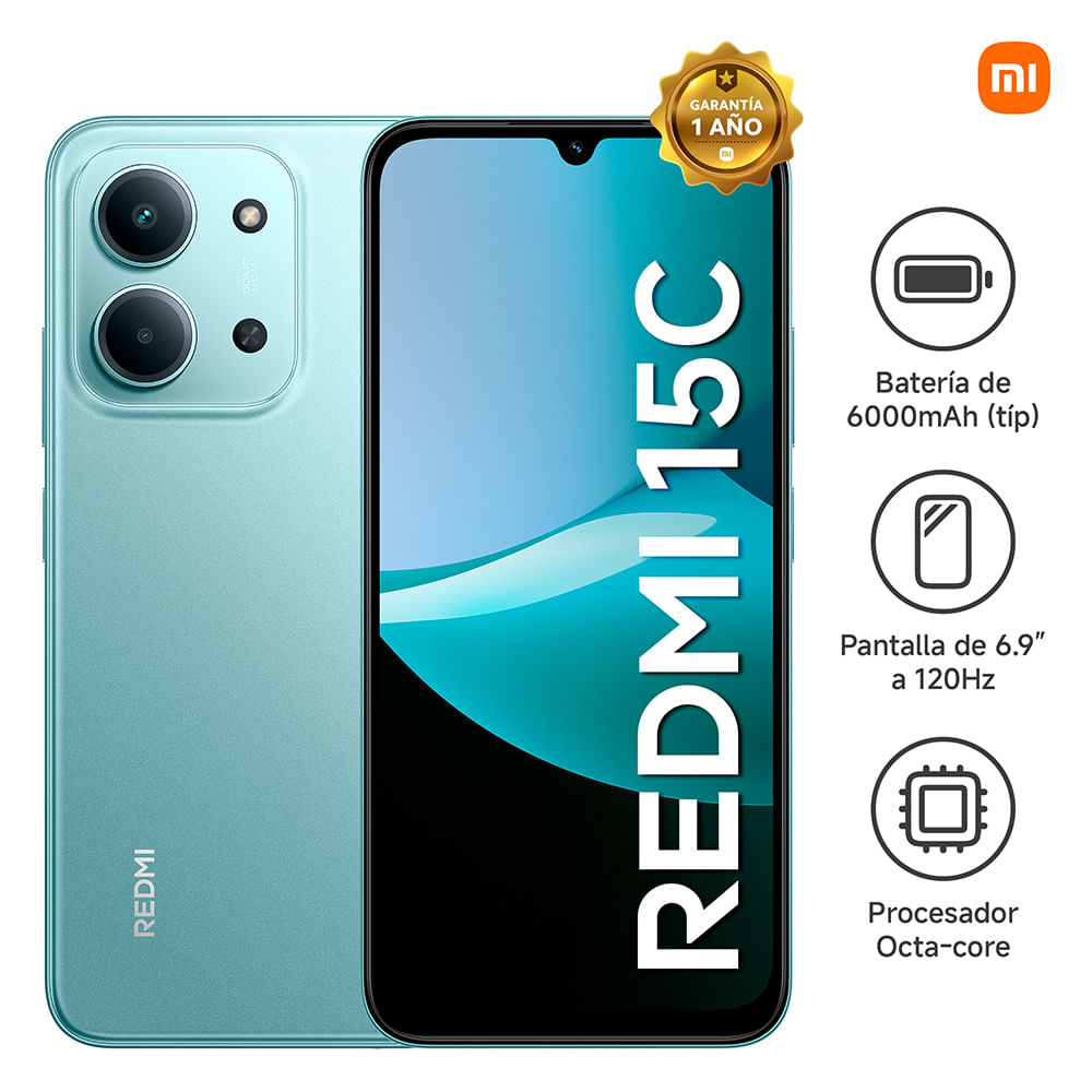 Celular Redmi 15C Mint Green 4GB RAM 256GB ROM | Oechsle - Oechsle