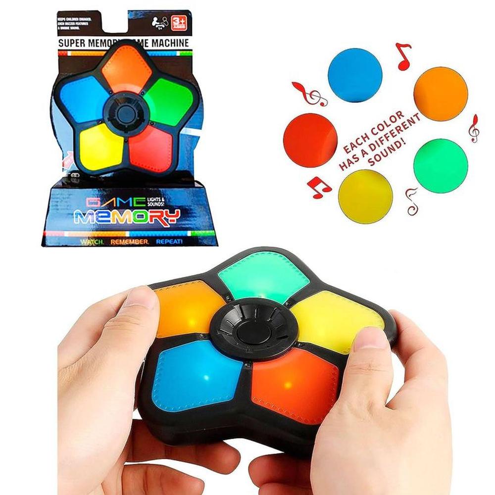 Juego de Memoria Secuency de Bolsillo con Luz y Sonido Multicolor Juego de Memoria Secuency de Bolsillo con Luz y Sonido Multicolor