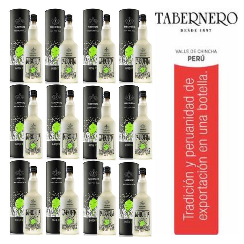Pisco Tabernero La Botija Italia 700ml + Shot - 12 UND