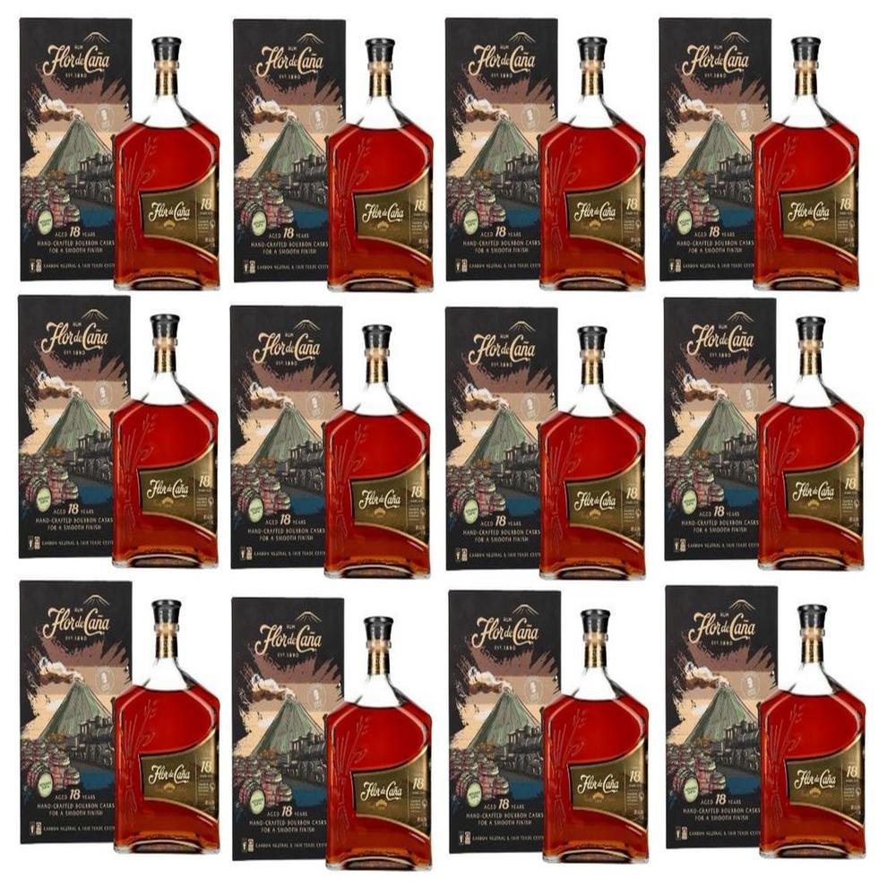 Ron Flor de Caña 18 años 750ml - 12 UND