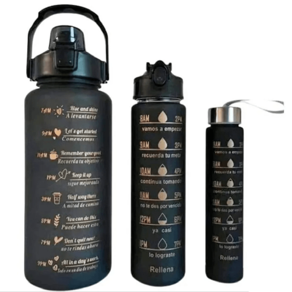 Tomatodo Botella Motivacional 3 en 1
