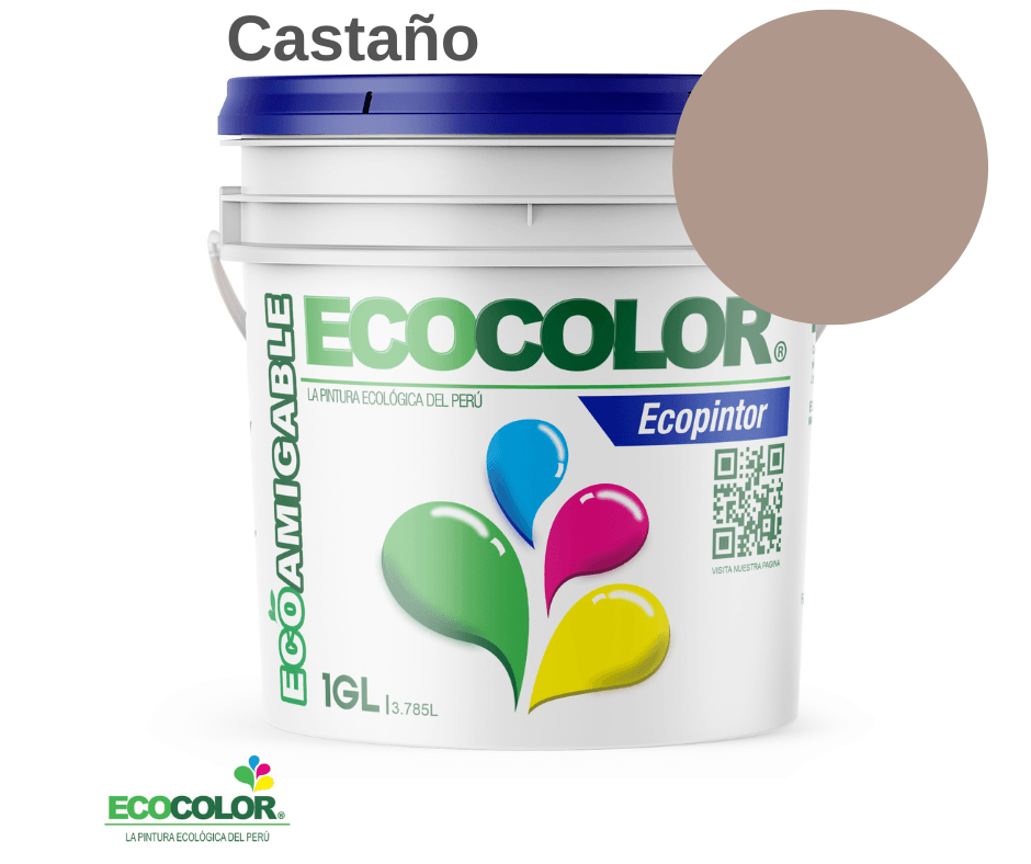 Pintura Ecológica ECOPINTOR 1 Galón Castaño