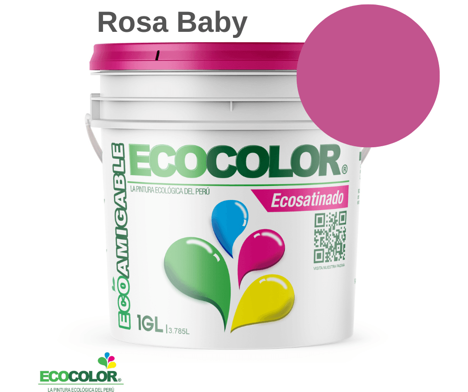 Pintura Ecológica ECOSATINADO 1 Galón Rosa Baby
