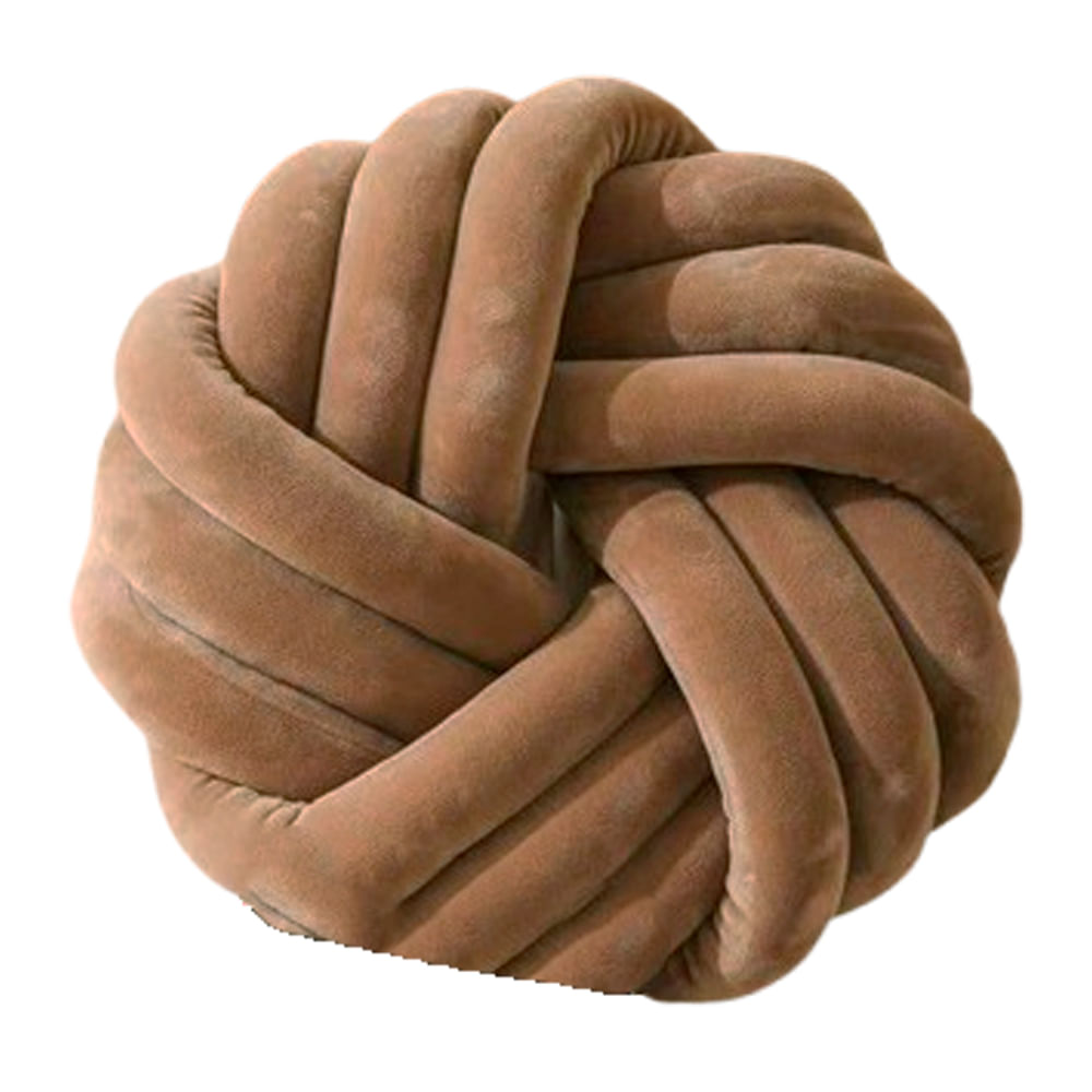 COJIN REDONDO CUERDA TRENZADA TERCIOPELO BEIGE