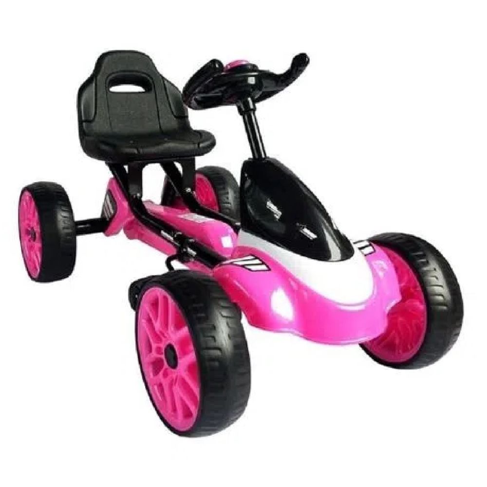 Carro a Pedal Baby Kits Go Kart Corsa Rosado Carro a Pedal Baby Kits Go Kart Corsa Rosado