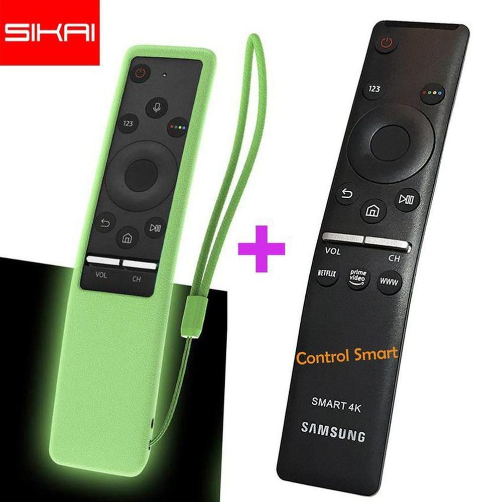 Control remoto para tv samsung smart + funda fosforescente - verde