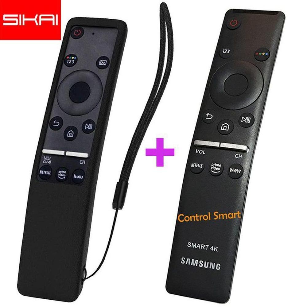 Control remoto para tv samsung smart + funda de silicona negra