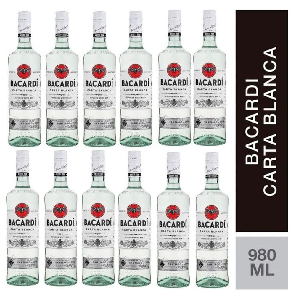 Ron Bacardí Carta Blanca 980ml - 12 UND