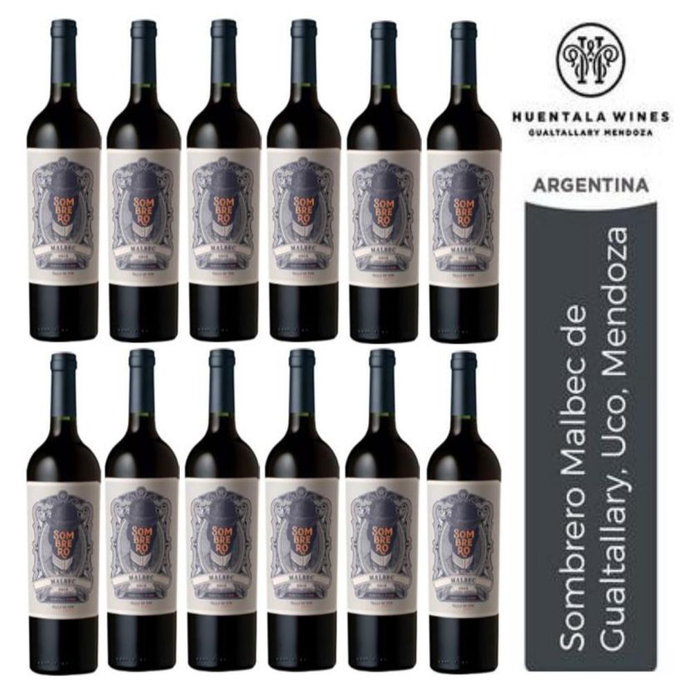 Vino Sombrero Malbec 750ml - 12 UND