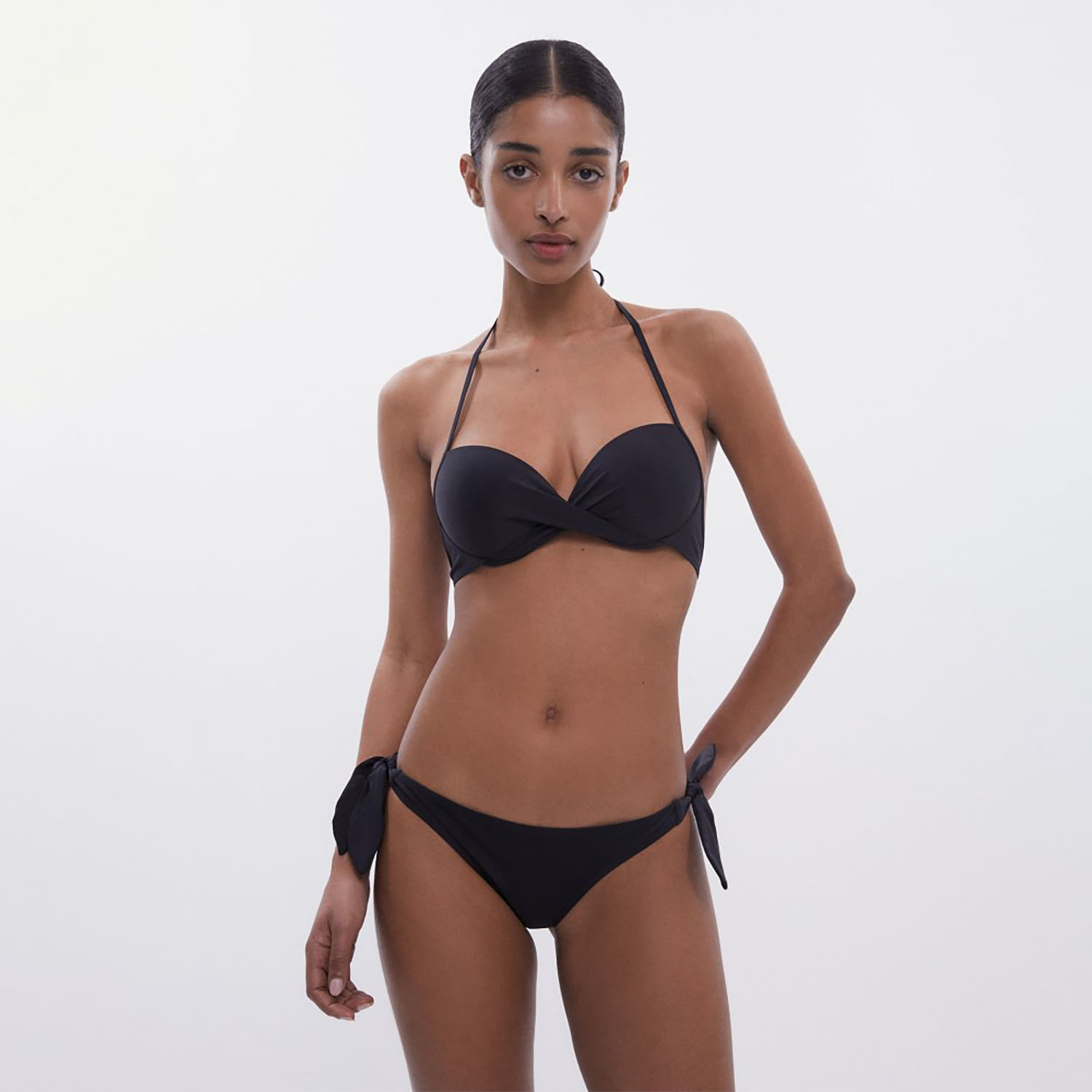 Top Bikini Mujer Sfera Triangulo Mx Negro