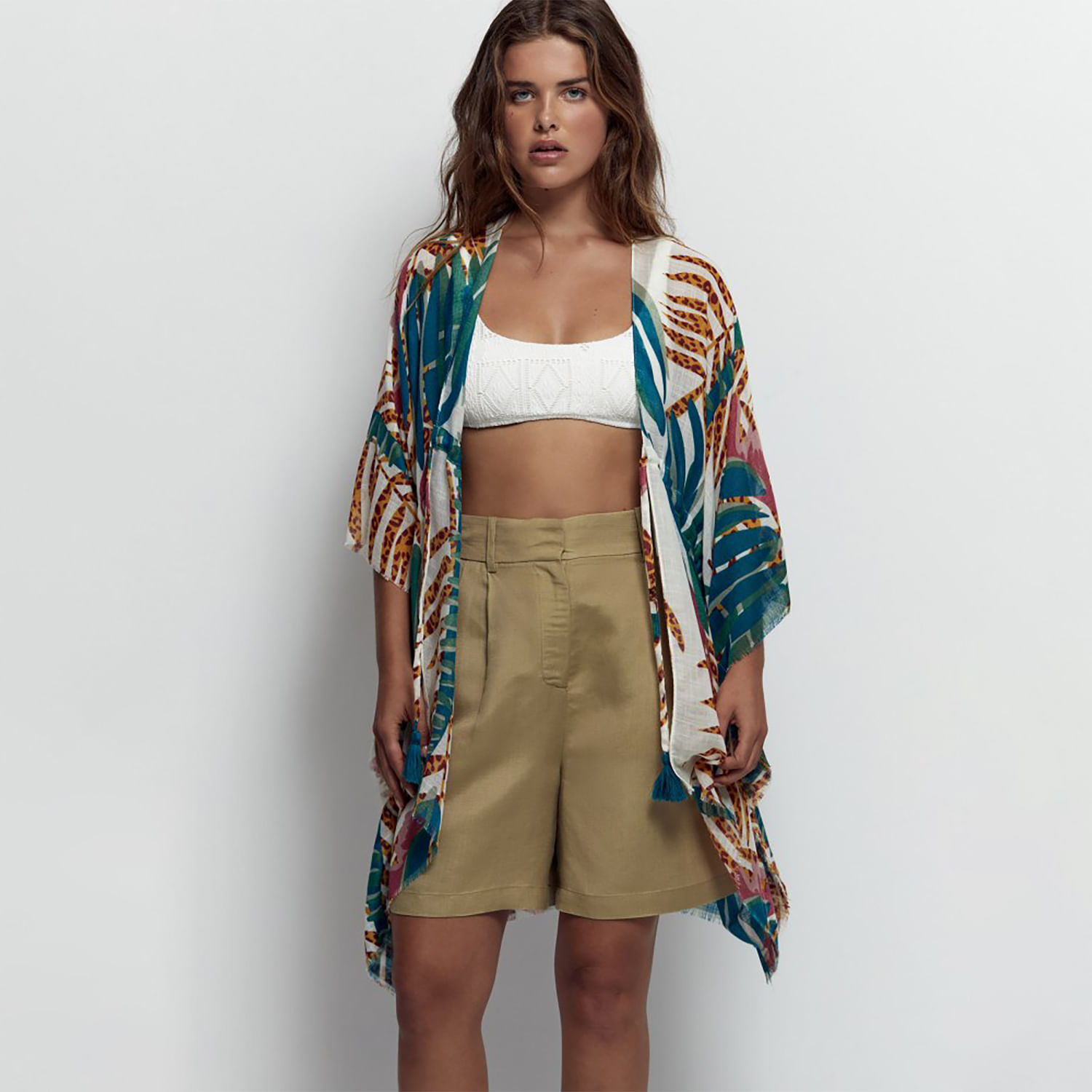 Manto Mujer Sfera Pañuelo Imagen Bicis Multicolor