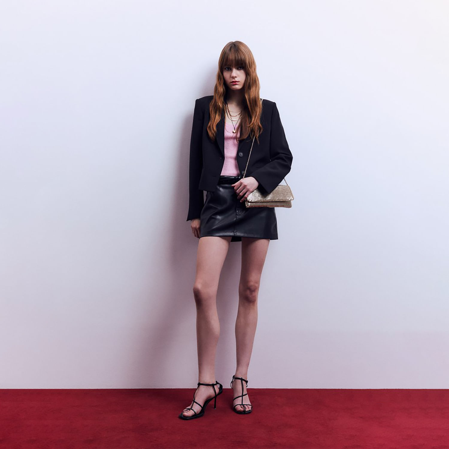 Bolso Mujer Sfera Mini Malla Oro