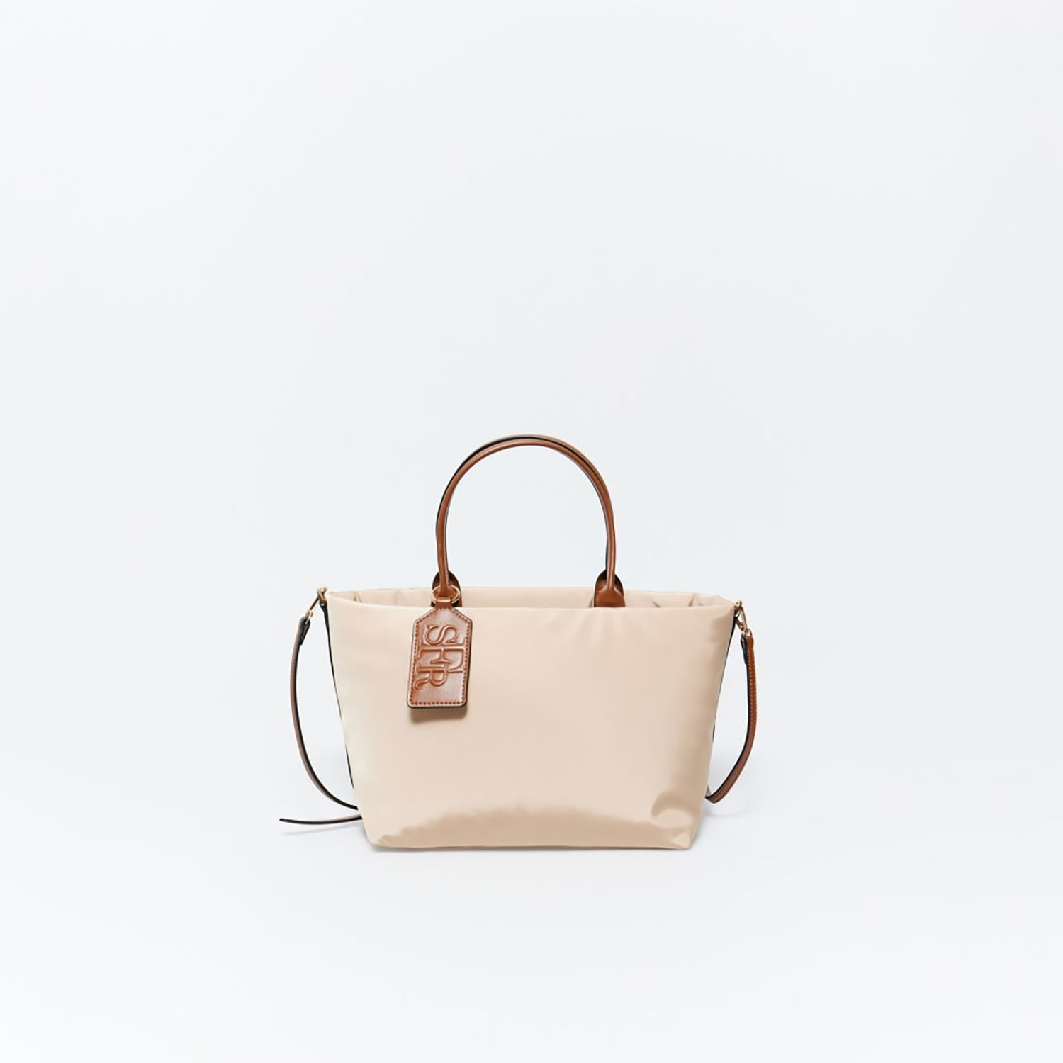 Bolso Mujer Sfera Nylon Mediano Camel