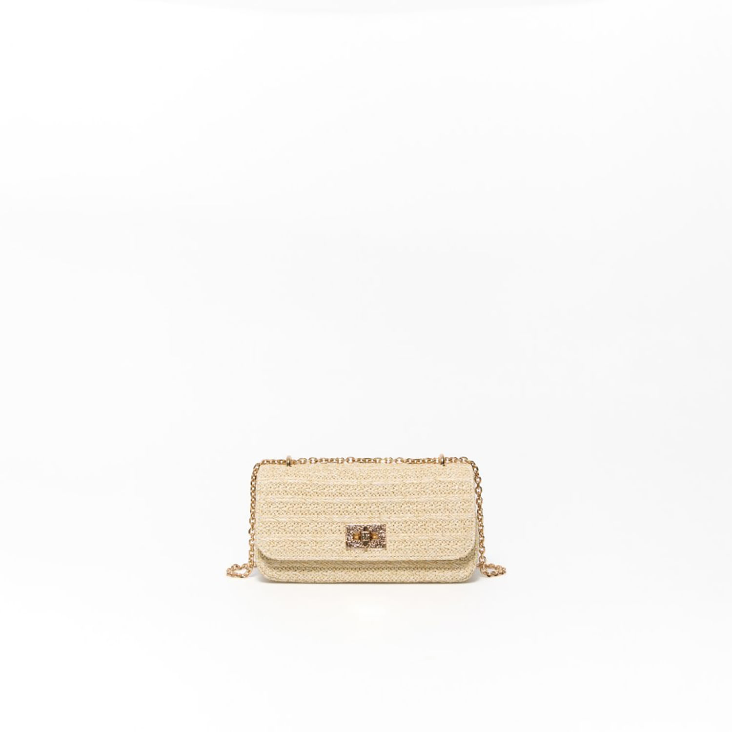 Bolso Mujer Sfera Crossbody Rafia Crudo Crudo