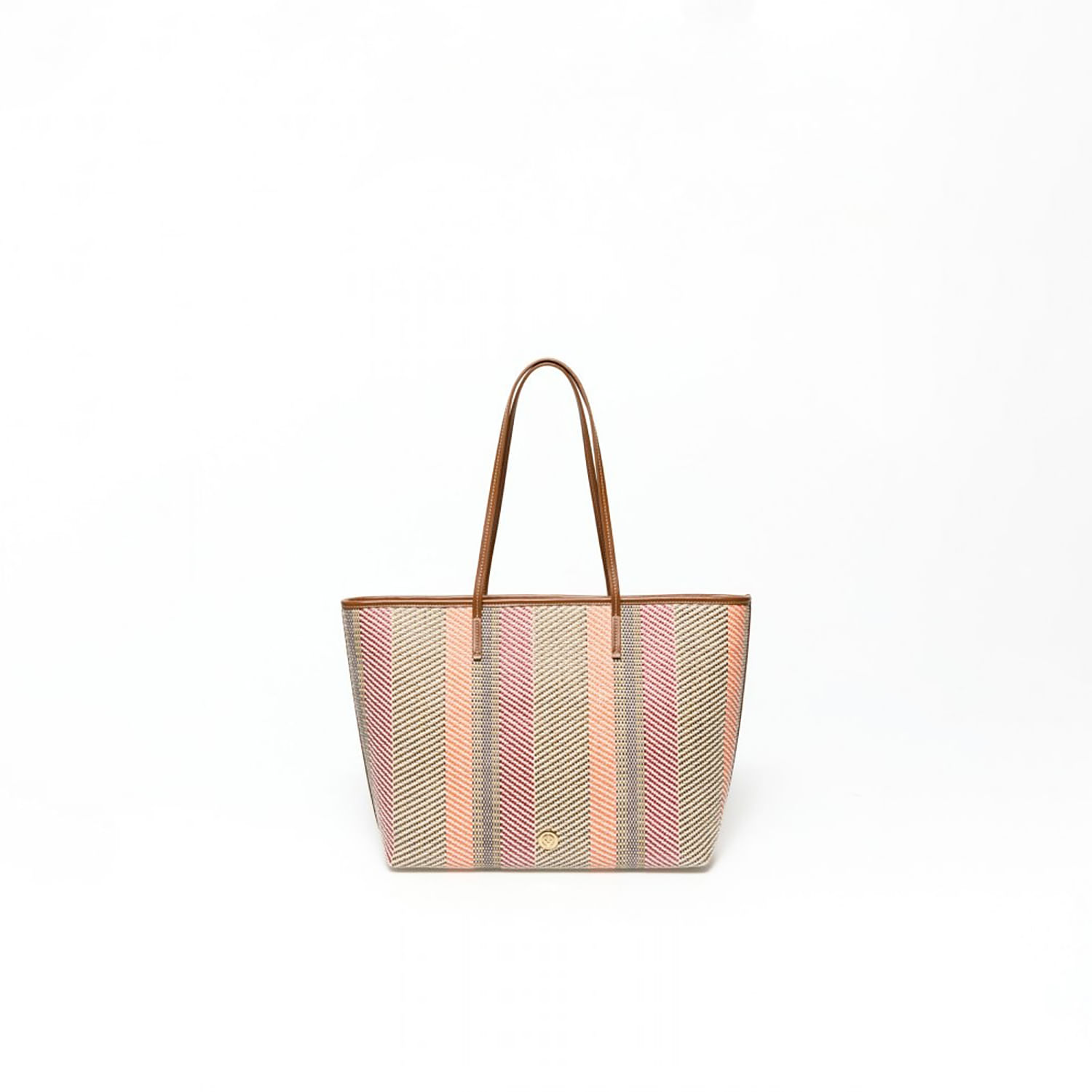 Bolso Mujer Sfera Grande Rafia Multicolor