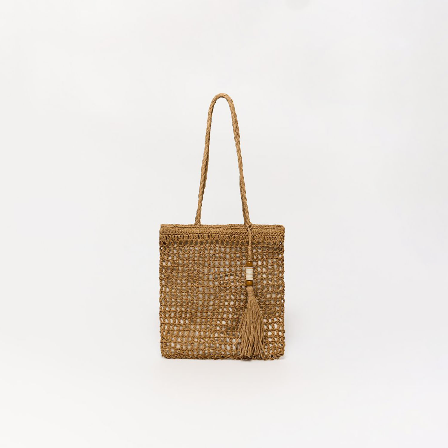 Bolso Mujer Sfera Rústico Calado Camel