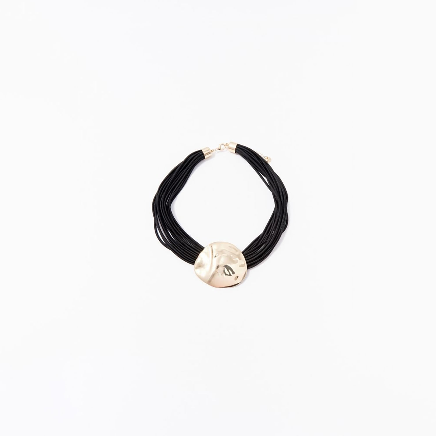 Collar Mujer Sfera Choker Piezas Verdes Indian Jew Mx Negro