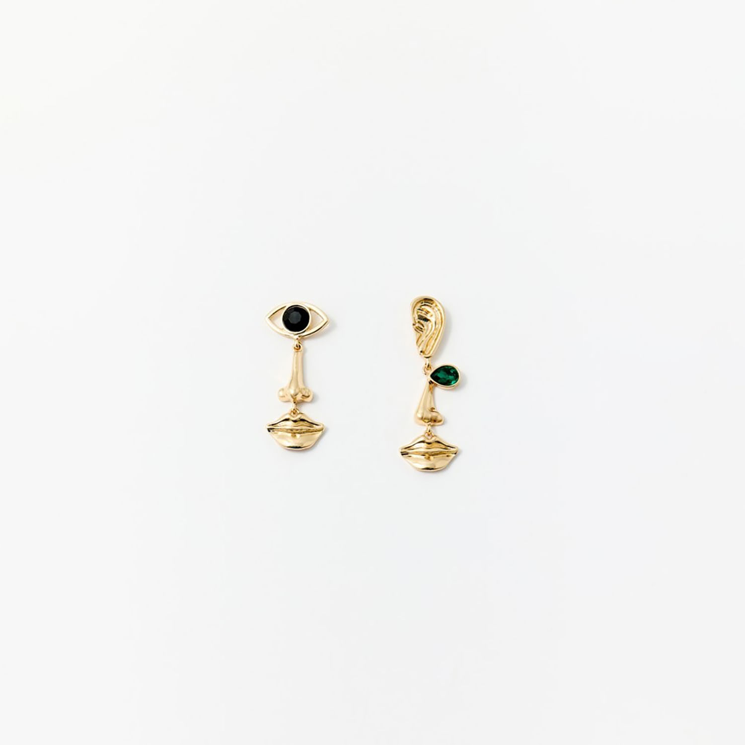 Set Mujer Sfera 3 Pend Aro+Brillo+Perla Oro