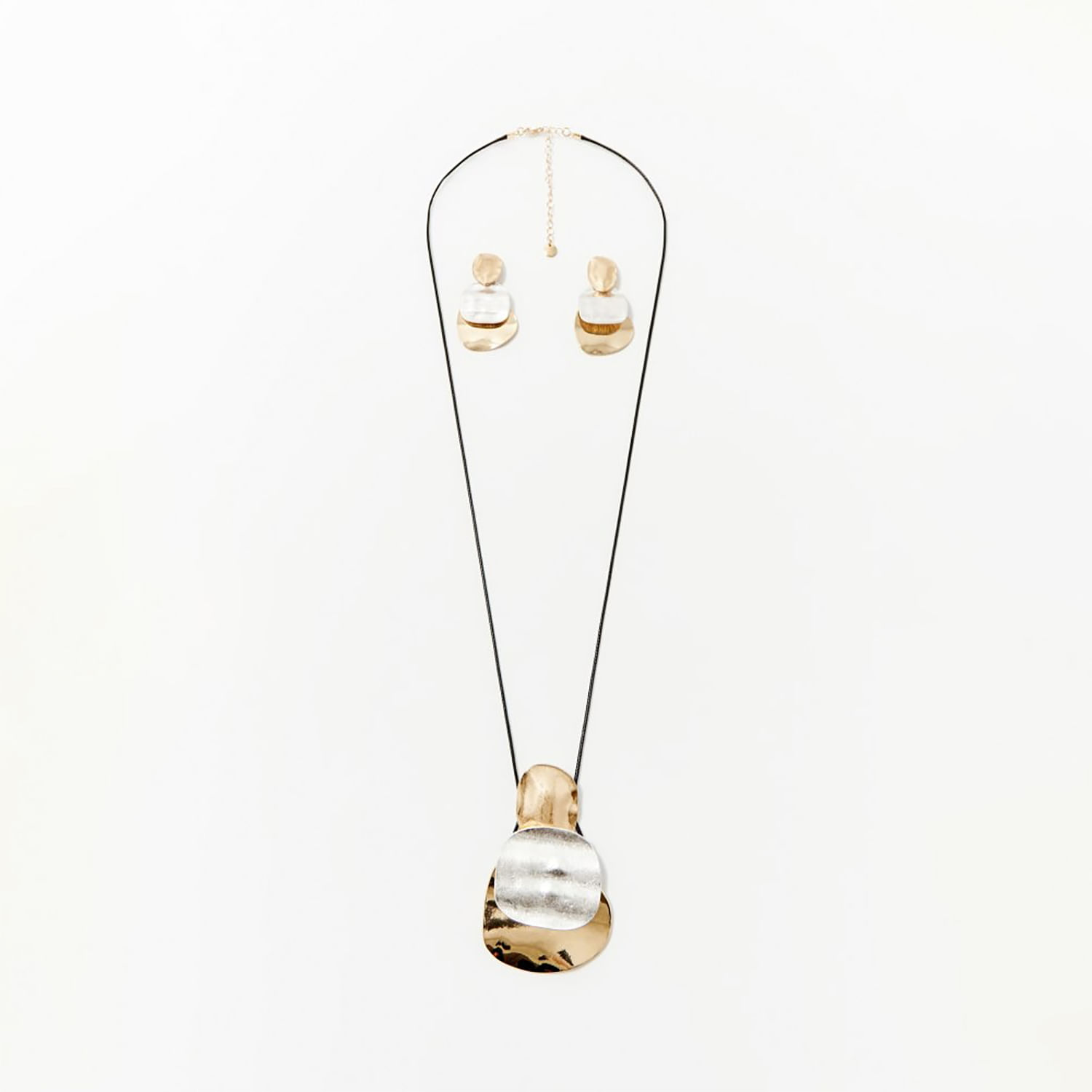 Set Mujer Sfera Triple Metal Oro