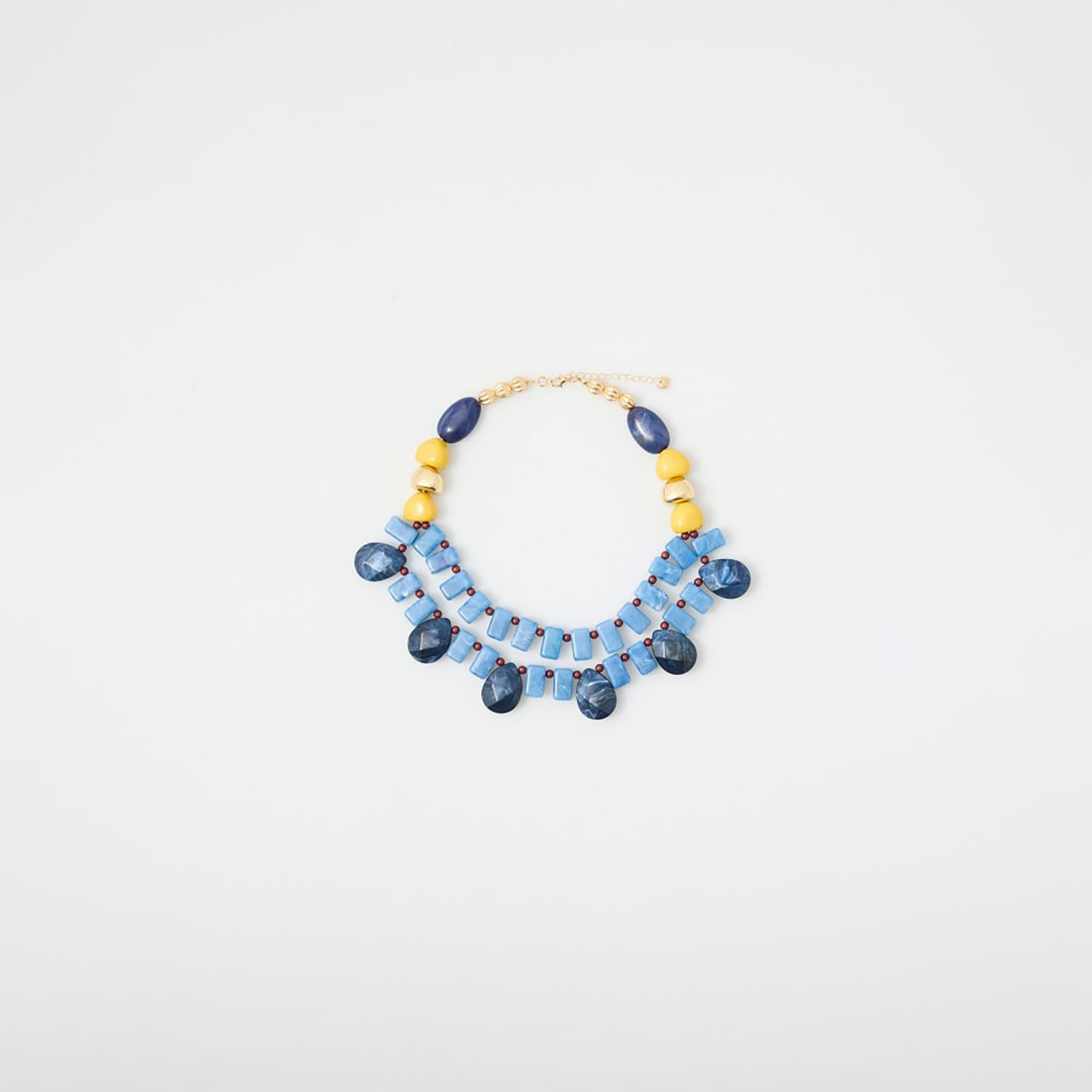 Collar Mujer Sfera Choker Turquesas Five Elements Azul Oscuro