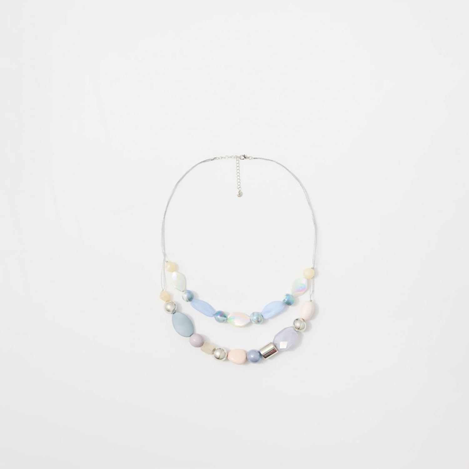 Collar Mujer Sfera Doble Resinas Celeste