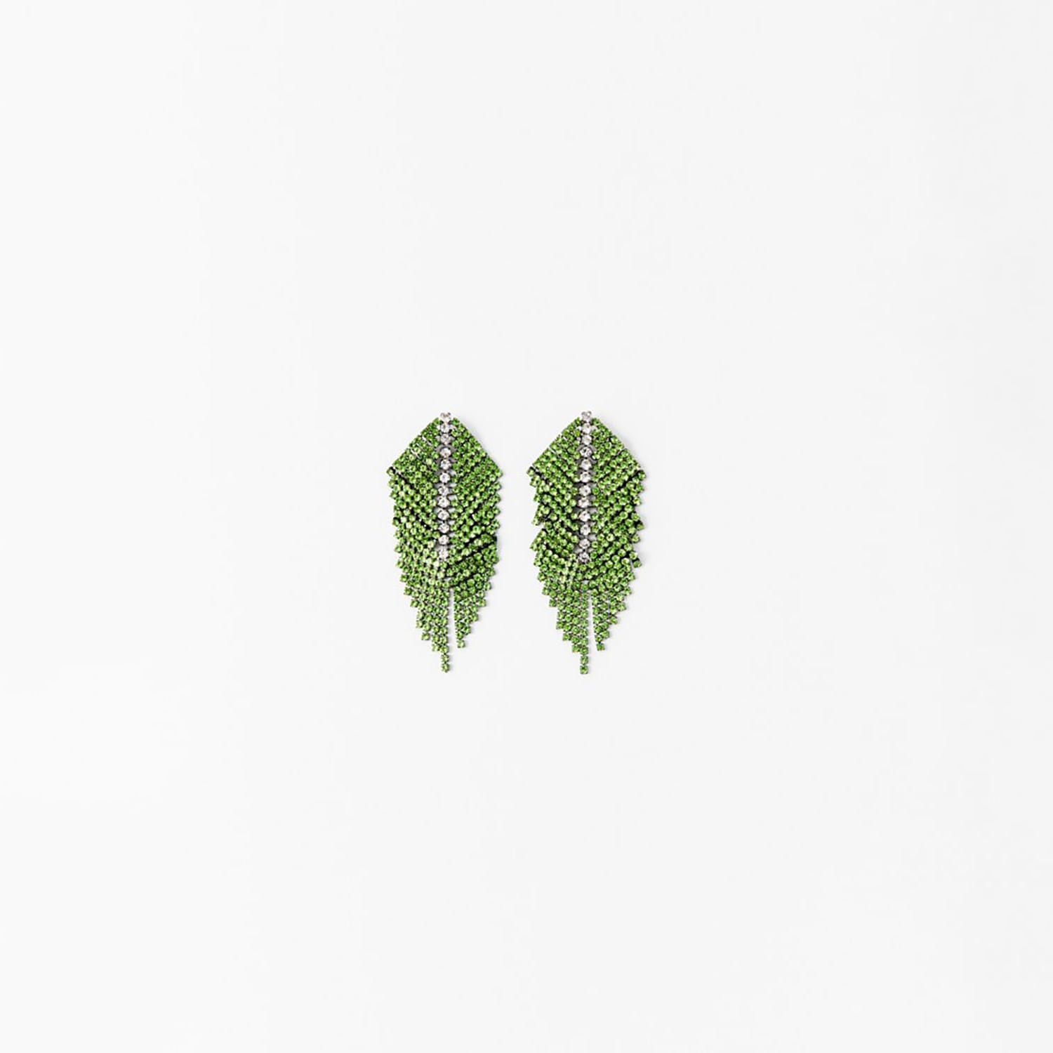 Aretes Mujer Sfera Largo Beads Nuevas Multicolor Verde