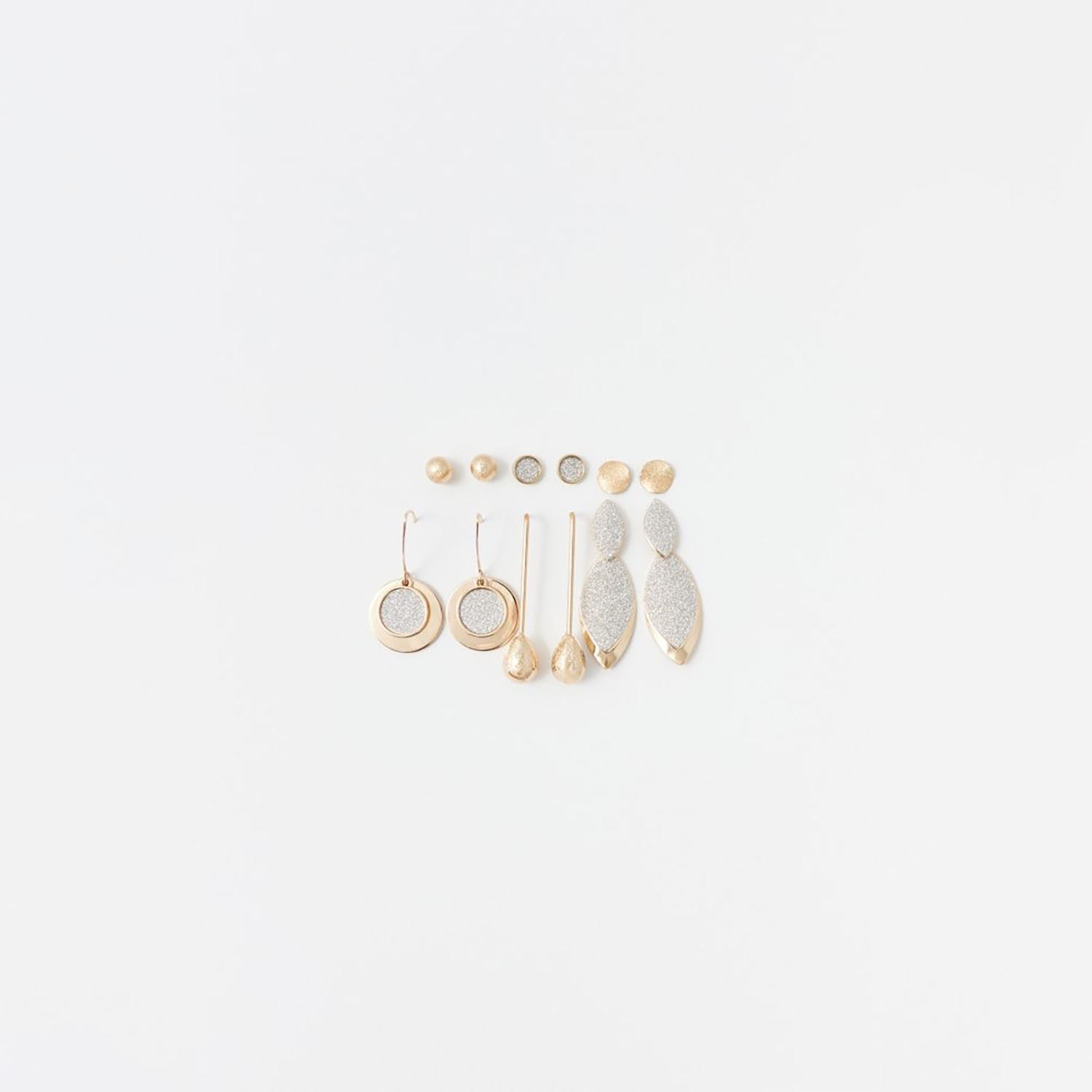 Pendiente Mujer Sfera Pendientes 2 Y 3 Rounds Ston Oro