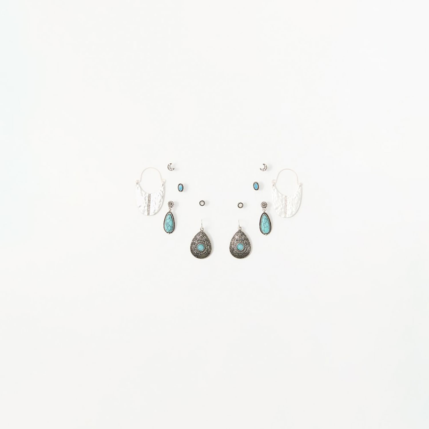 Set Mujer Sfera Joya Get Flor Sanito Qd Mx Grey Plata