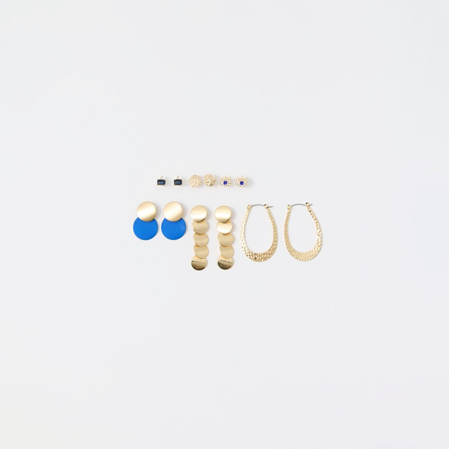 Aretes Mujer Sfera Red Metal Flor San Oro