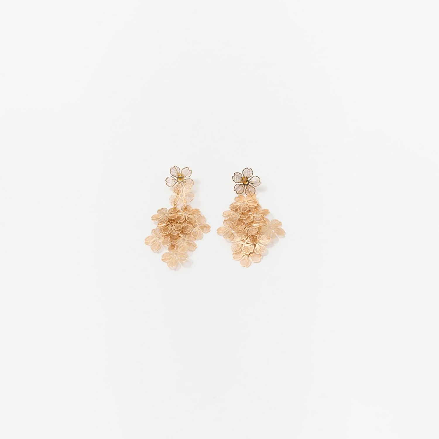 Pendiente Mujer Sfera Cadenas Piedra San Oro