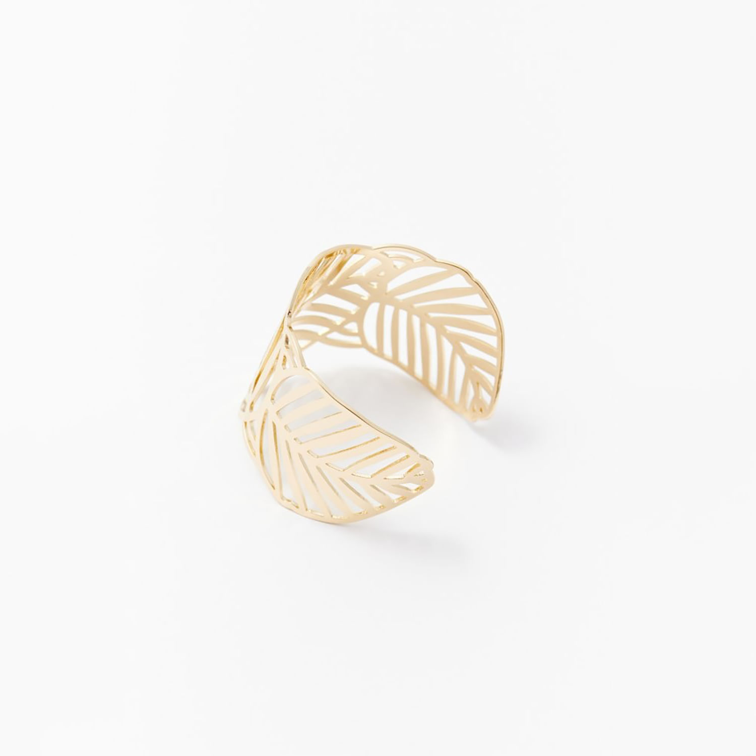 Pulsera Mujer Sfera Hoja Filigrana Oro