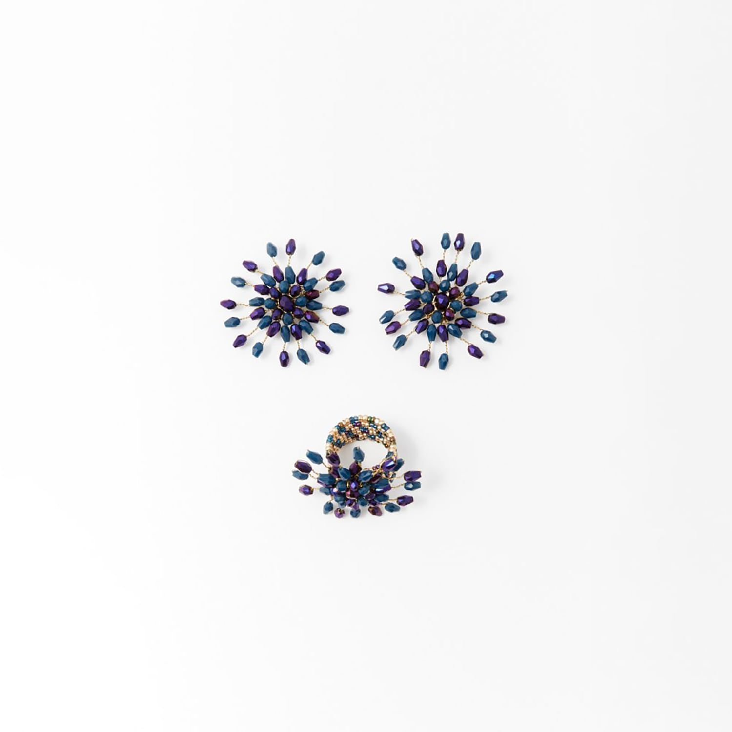 Set Mujer Sfera Burruño Cuentas Multicolor