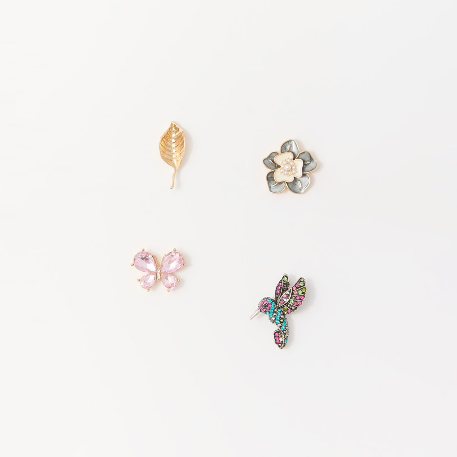 Set Mujer Sfera 4 Pines Colibrí Multicolor