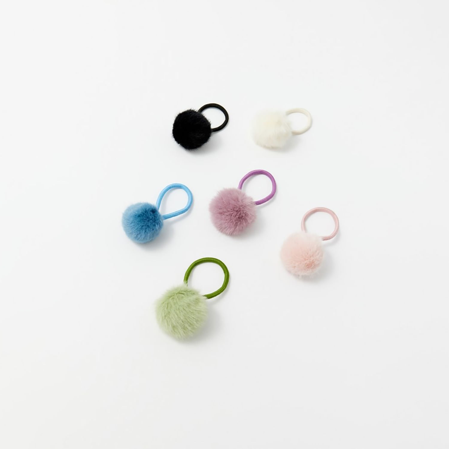 Set Mujer Sfera 6 Gomas Pompon Multicolor