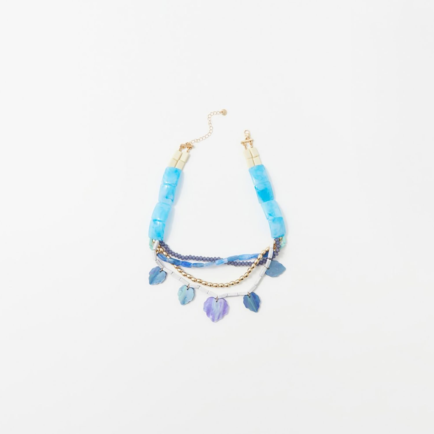 Collar Mujer Sfera Cadena Plana Sanqd Azul