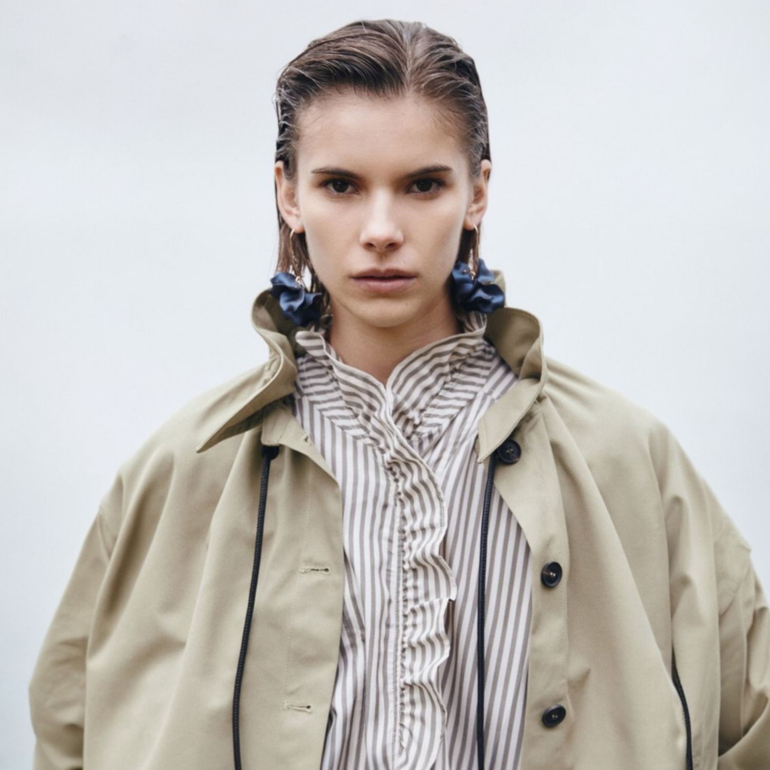 Aretes Mujer Sfera 3 Rnds Stones Sanqd Morado