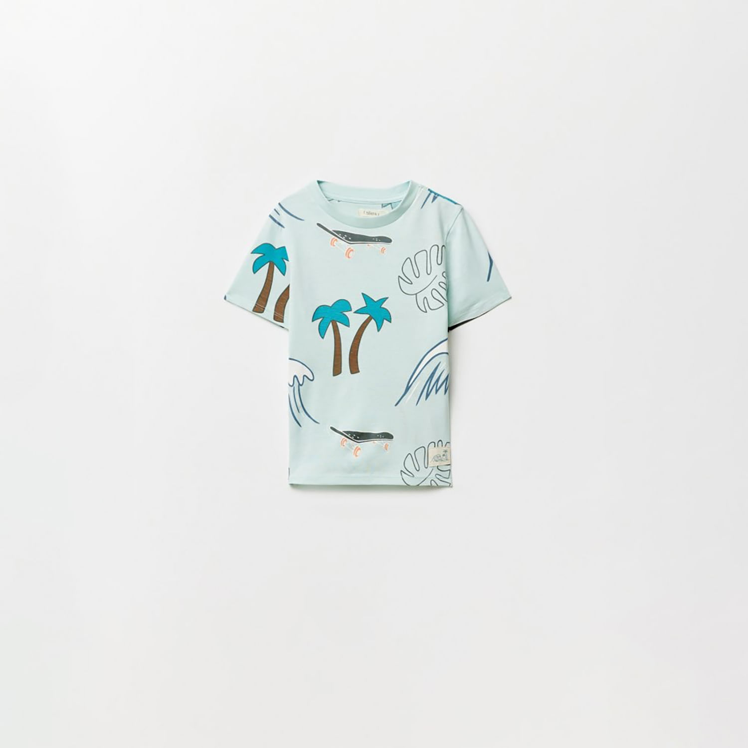 Polo Niño Sfera Aop Beach Skate Verde Esmeralda