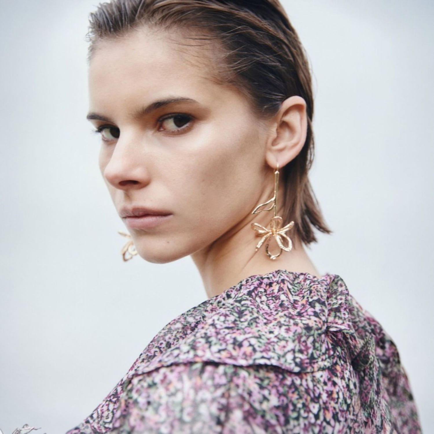 Pendiente Mujer Sfera Epoxi Redondo Shine Oro