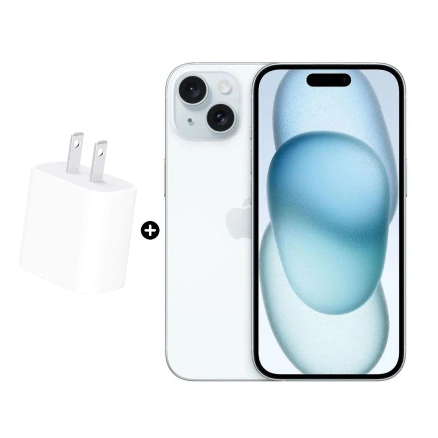 Apple iPhone 15 128GB - Azul 5G + Cubo Cargador 20W