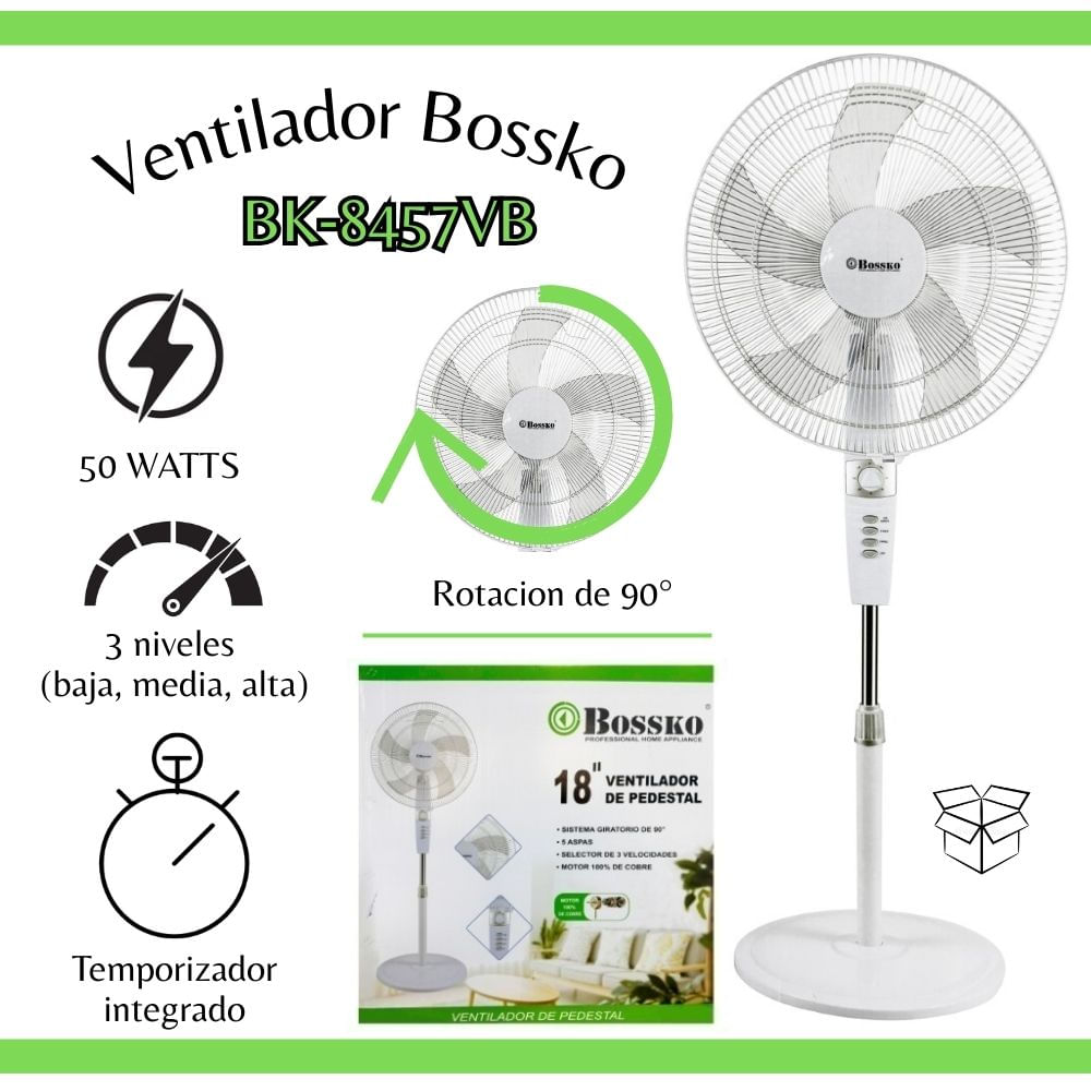 Ventilador Bossko 18? con Temporizador BK-8457VB