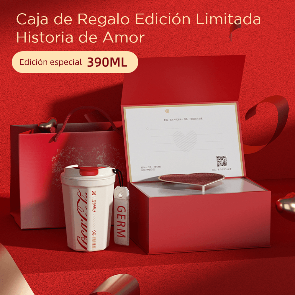 Set de Regalo: Vaso Térmico Love Story - Coca-Cola x Germ – 380 ml /12Oz