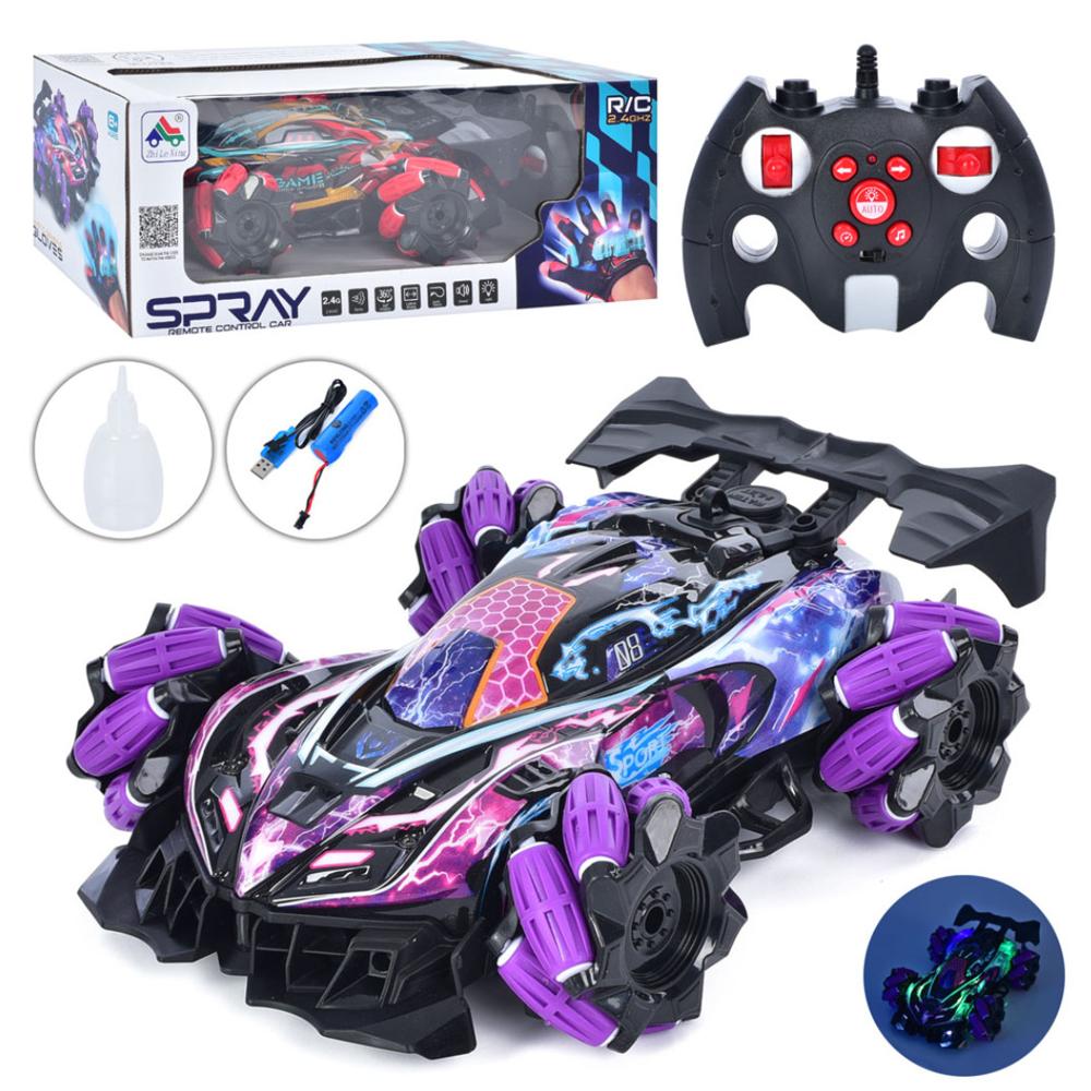 Coche RC Ruedas de Luz LED Control Remoto Bota Humo