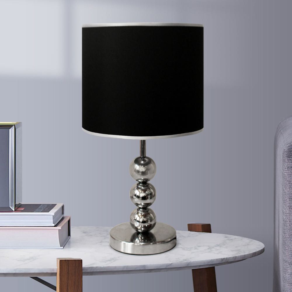Lámpara Mesa Bolas Negra 52 cm